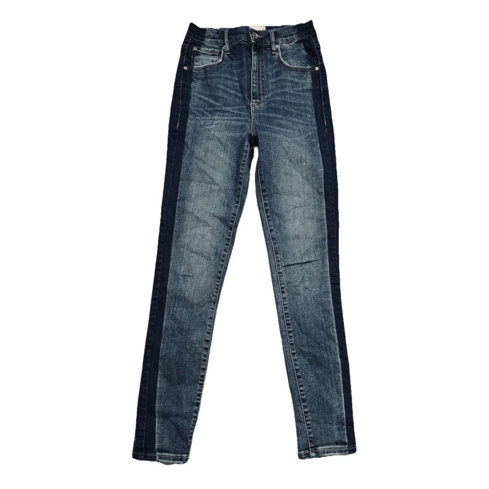 Garage Ultra High Rise Skinny Jeans 1 (24x27) Blue Stretch Denim Juniors